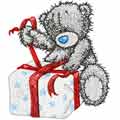 Teddy Bear Christmas is coming machine embroidery design